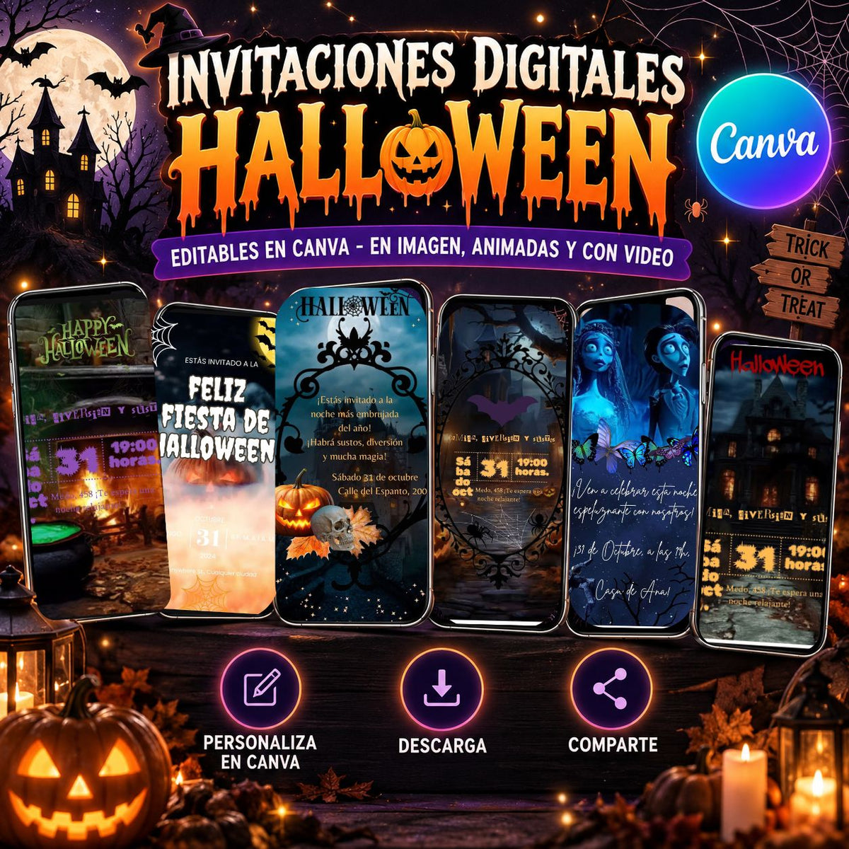 INVITACIONES DIGITALES HALLOWEEN