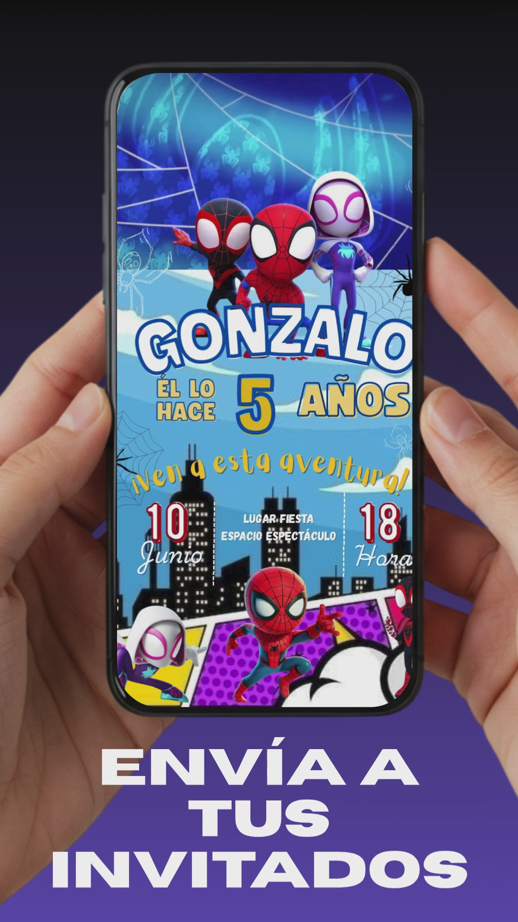 INVITACIONES DIGITALES SPIDERMAN