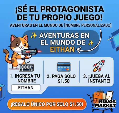 JUEGO DIVERTIDO DE 5 NIVELES CON NOMBRE PERSONALIZABLE